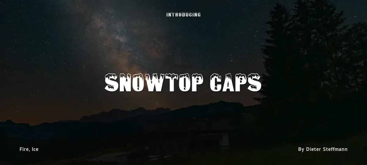 Snowtop Caps font preview