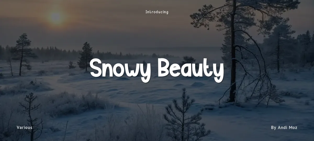 Snowy Beauty font preview