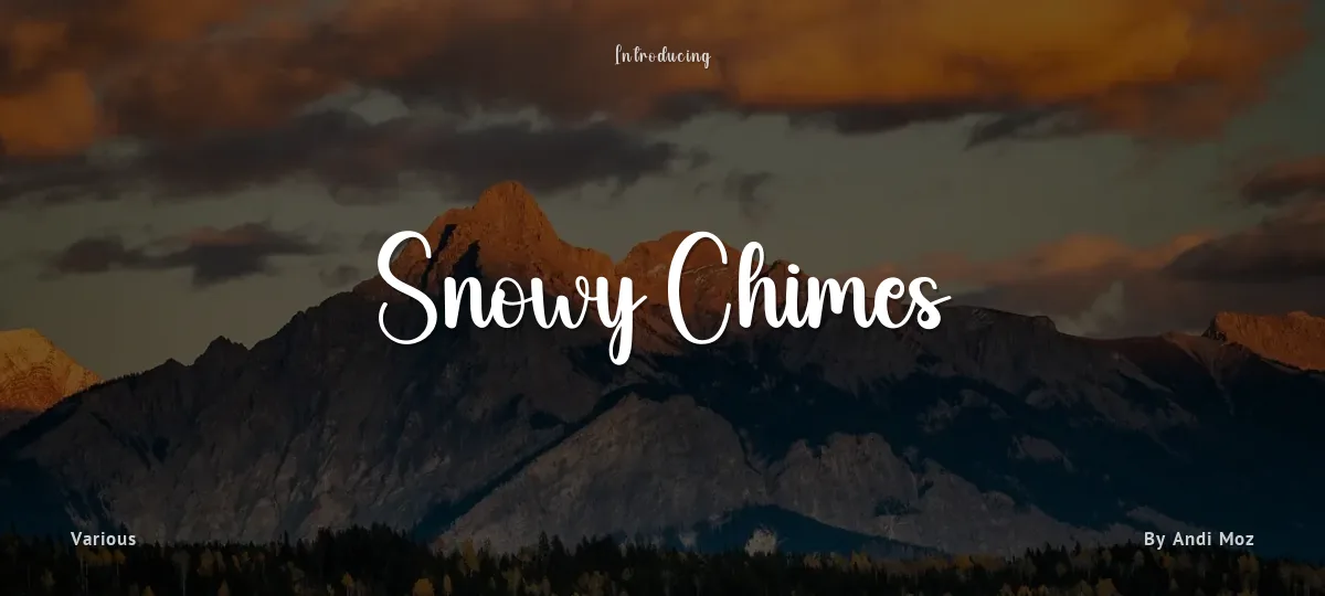 Snowy Chimes font preview