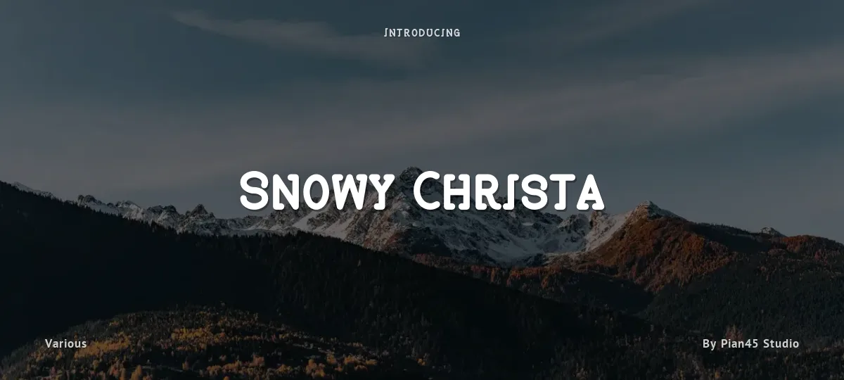 Snowy Christa font preview