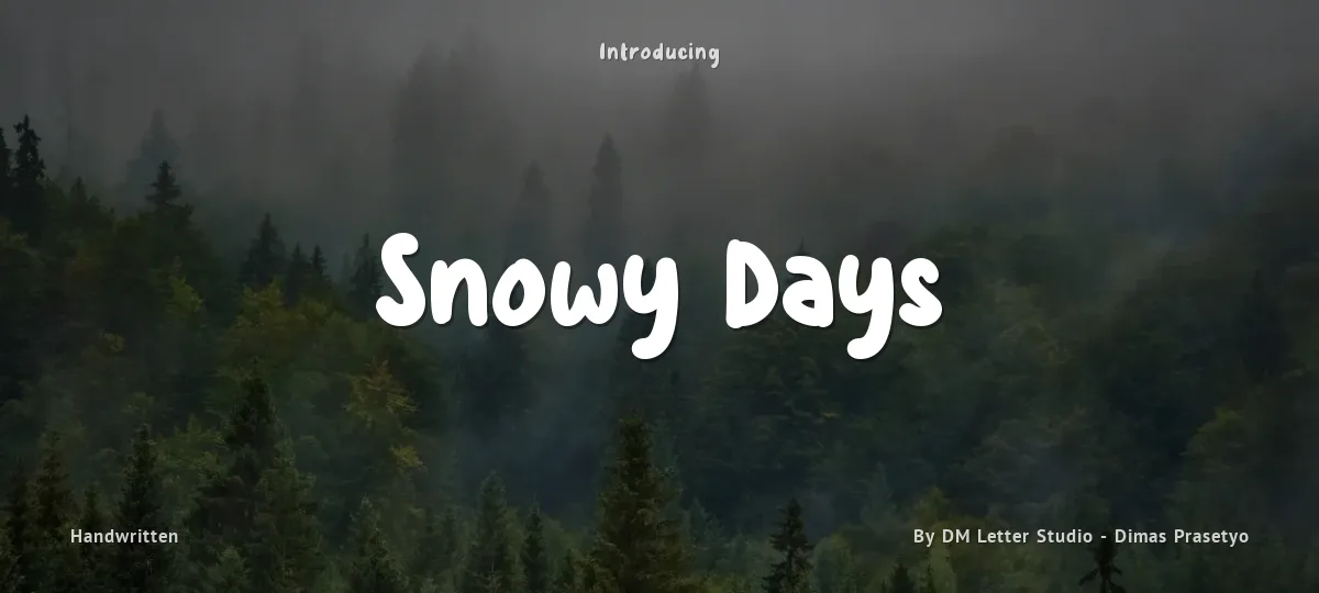 Snowy Days font preview