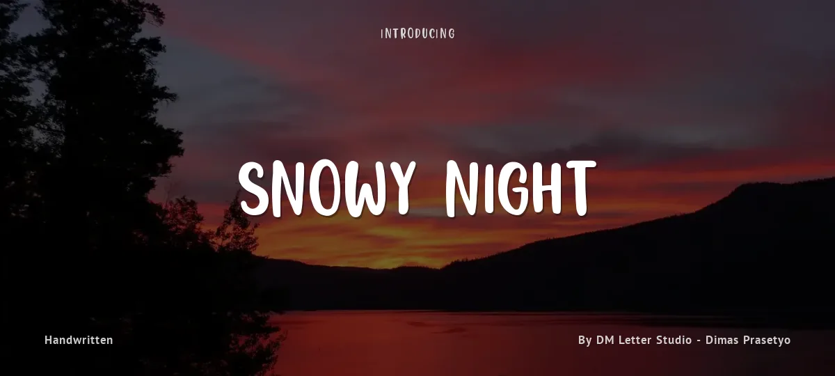Snowy Night font preview