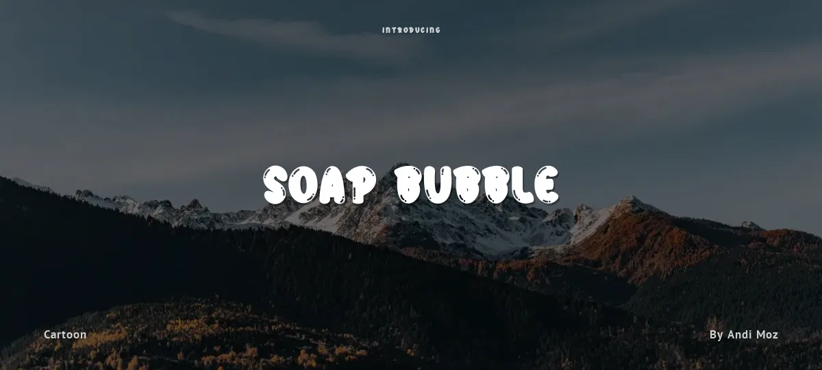 Soap Bubble font preview