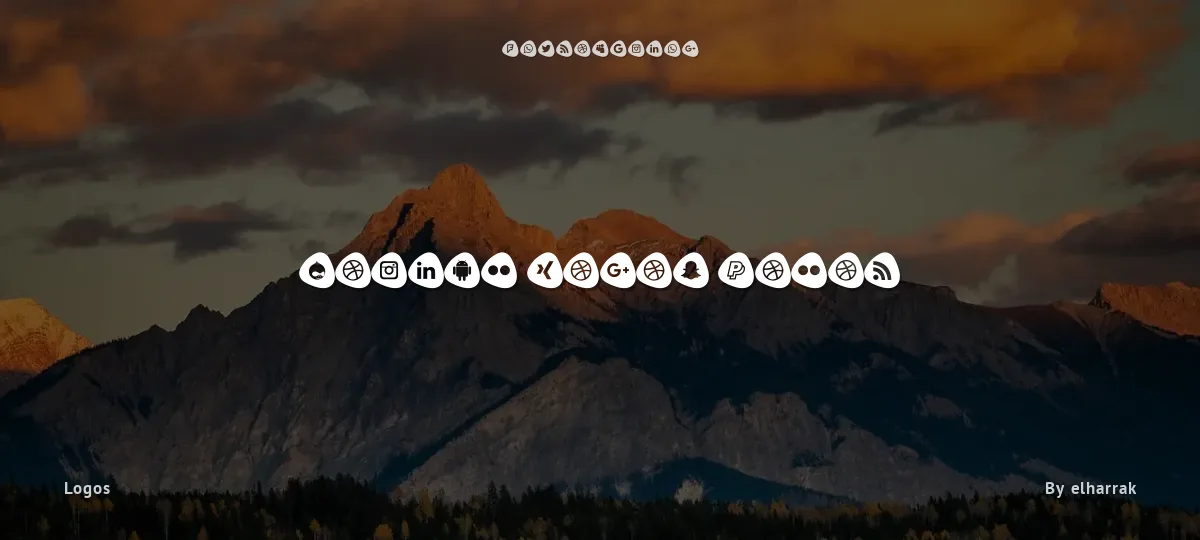 Social Logos Color font preview