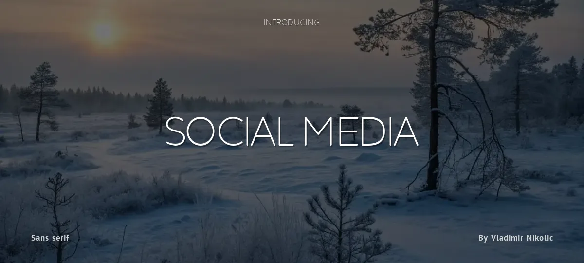 Social Media font preview