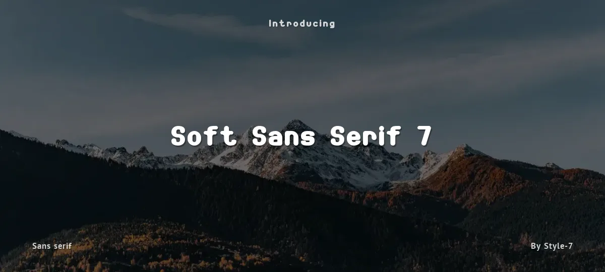 Soft Sans Serif 7 font preview