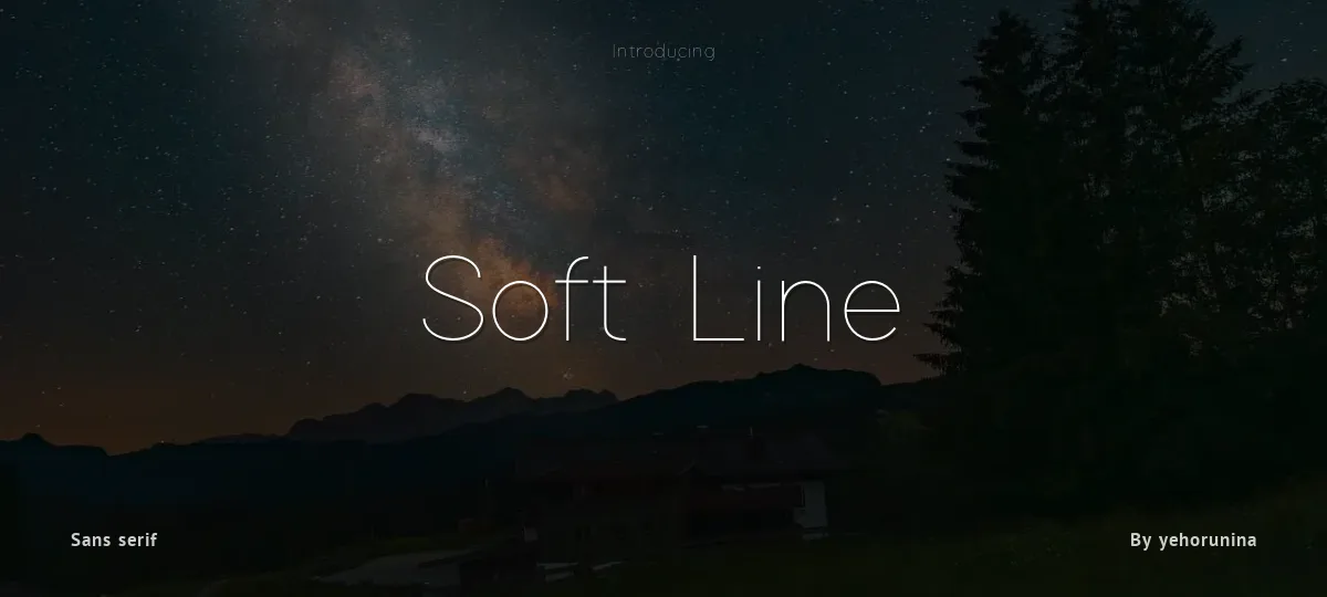 Soft Line font preview
