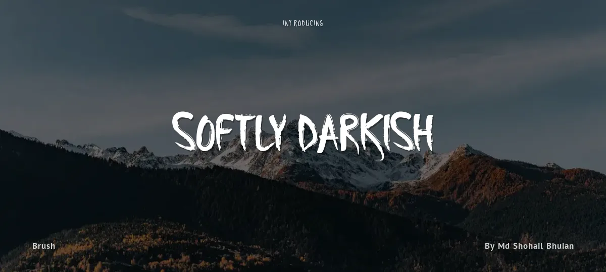 Softly Darkish font preview