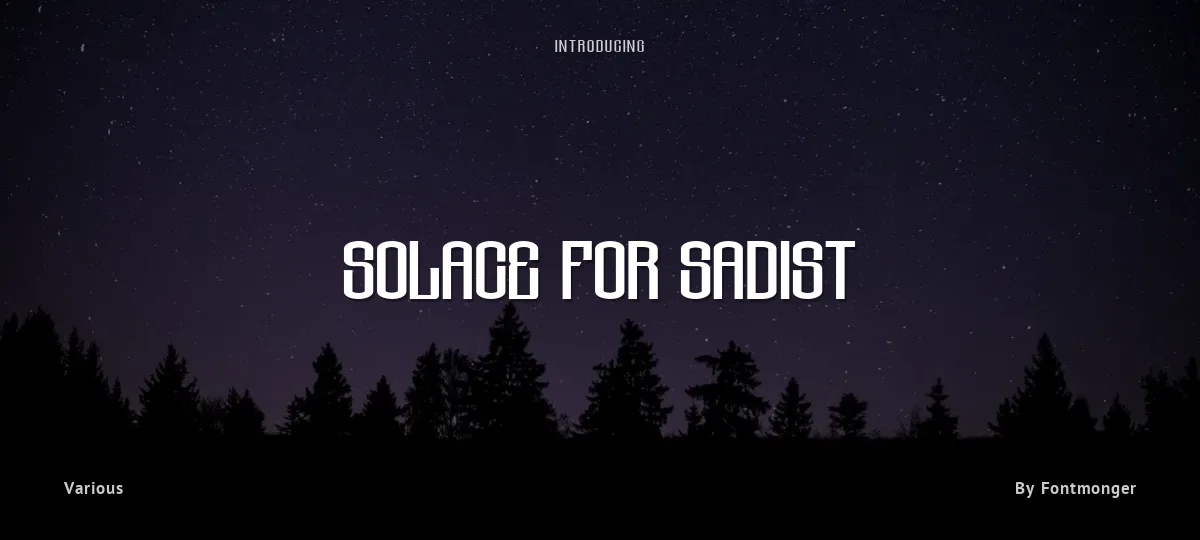 Solace for Sadist font preview