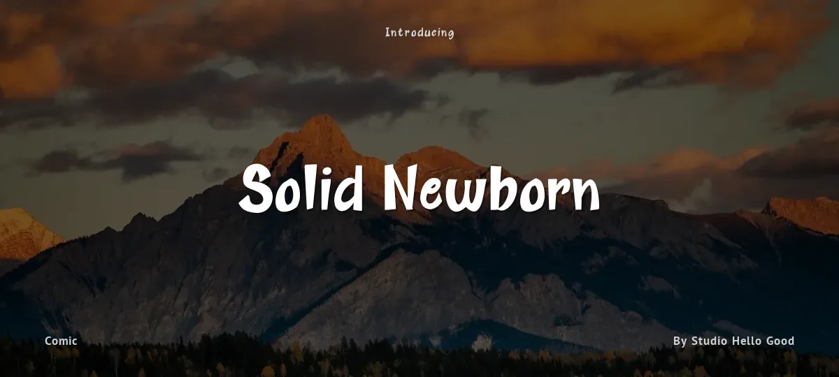 Solid Newborn font preview