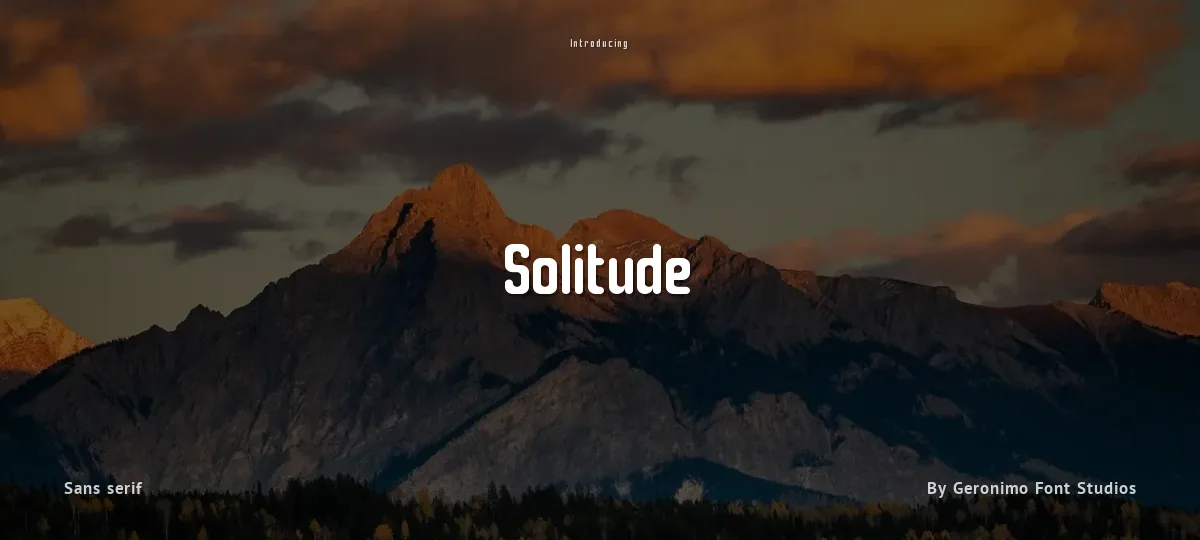 Solitude font preview