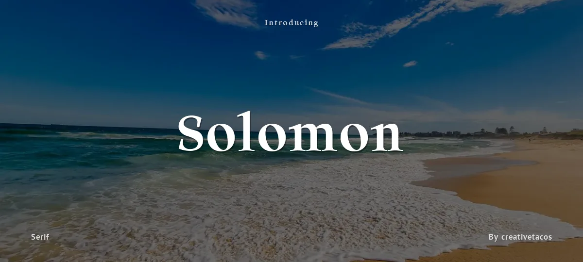 Solomon font preview