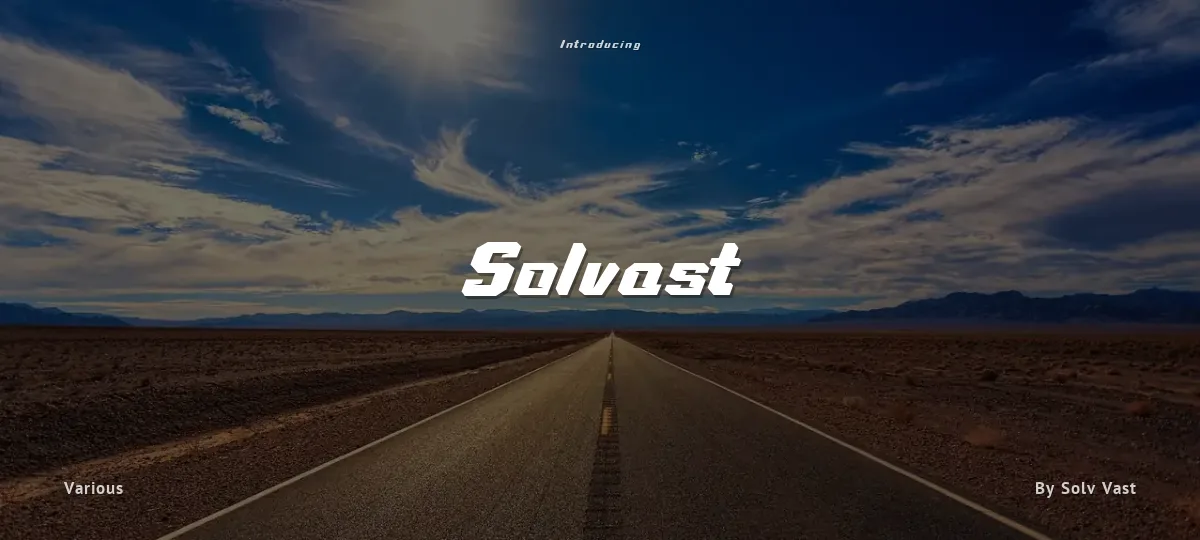 Solvast font preview