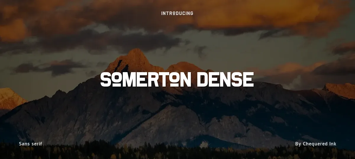 Somerton Dense font preview