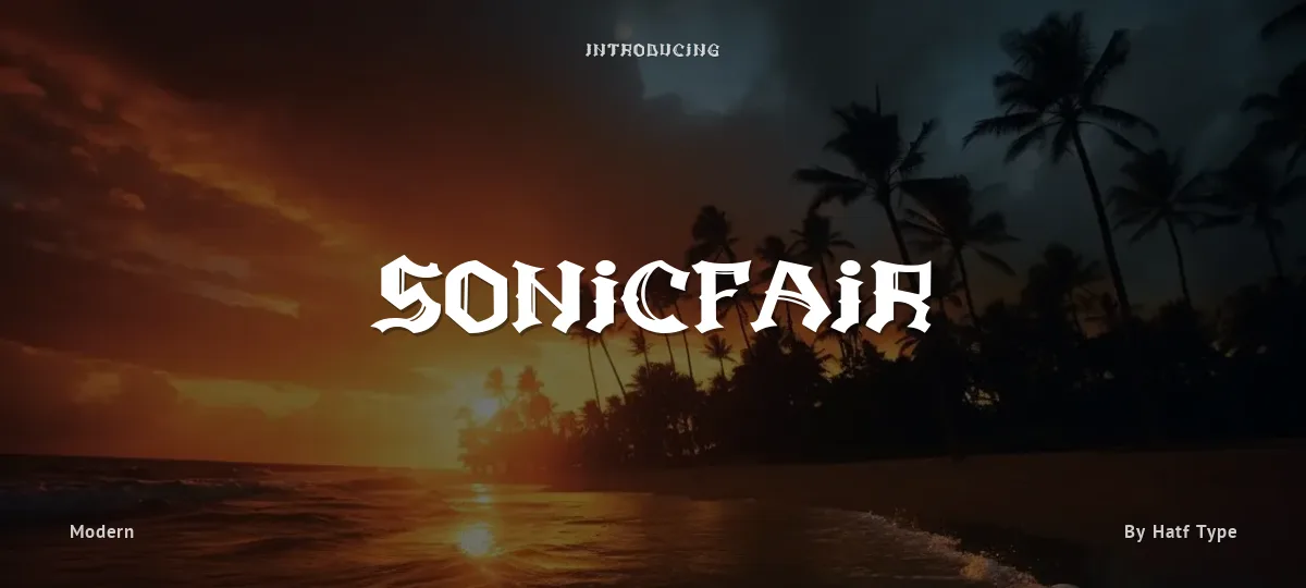 Sonicfair font preview