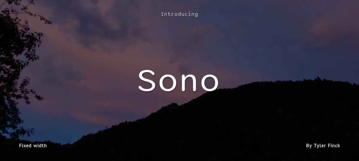 Sono font preview