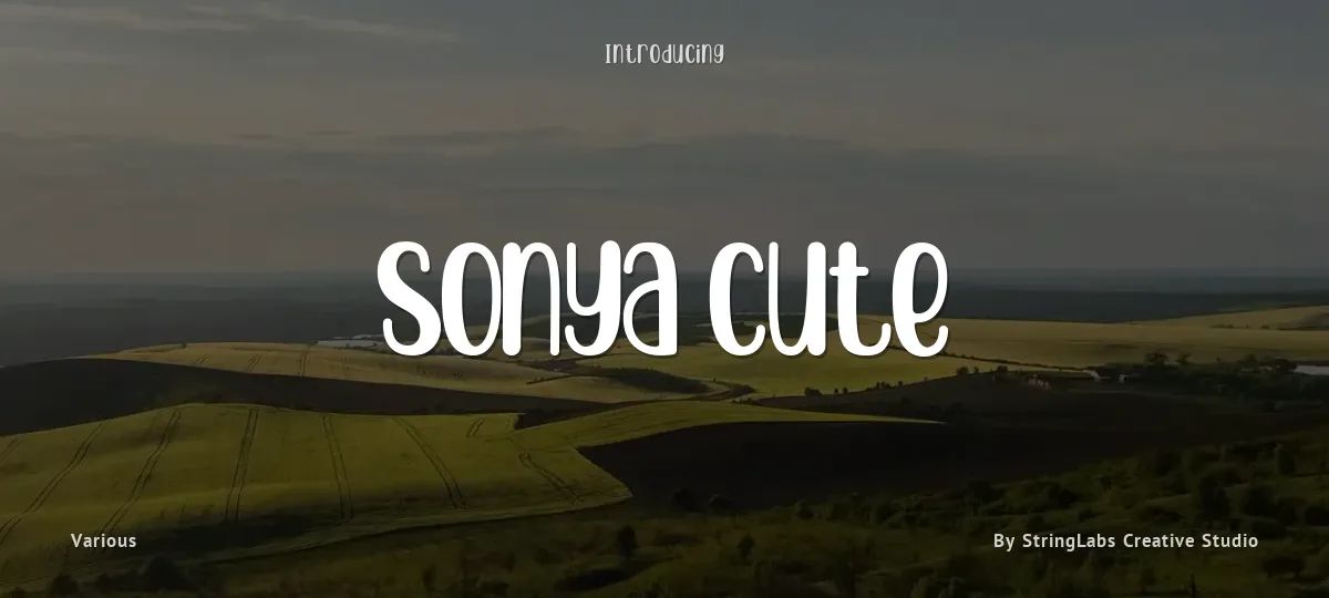 Sonya Cute font preview