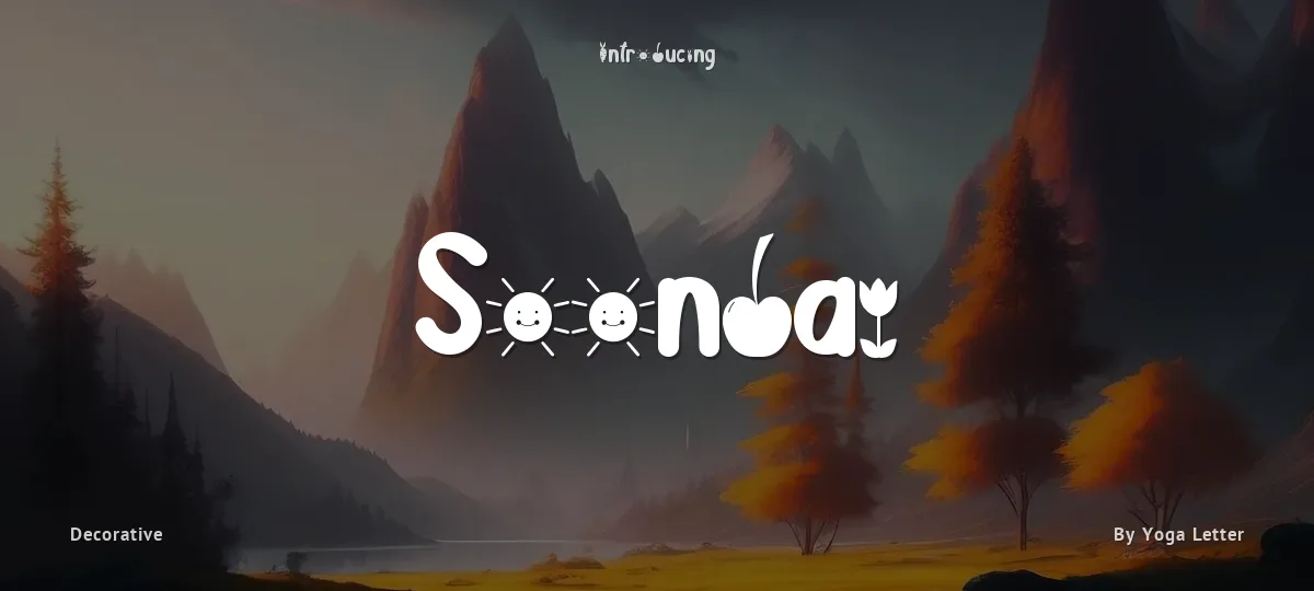 Soonday font preview