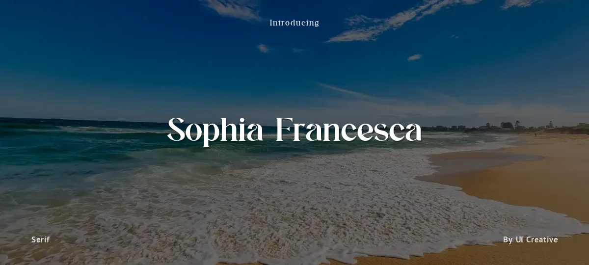 Sophia Francesca font preview
