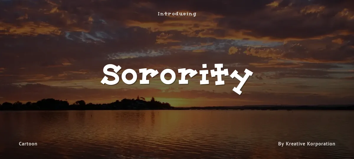 Sorority font preview