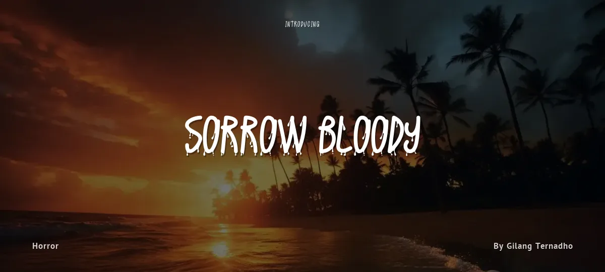 Sorrow Bloody font preview