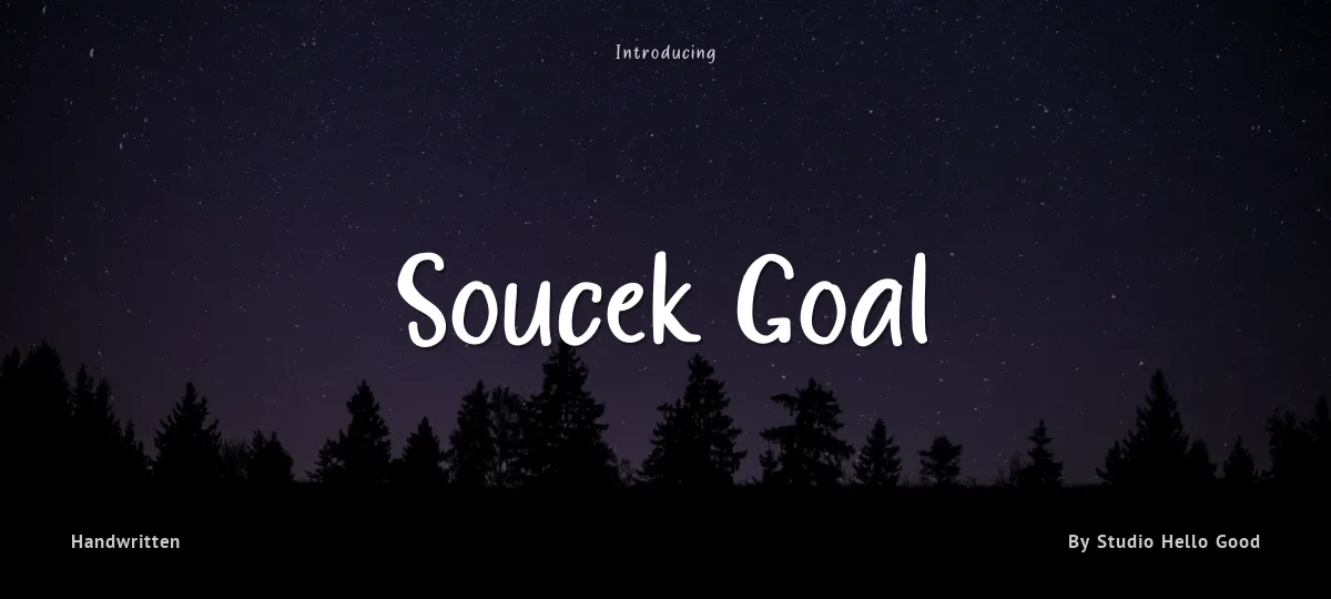 Soucek Goal font preview