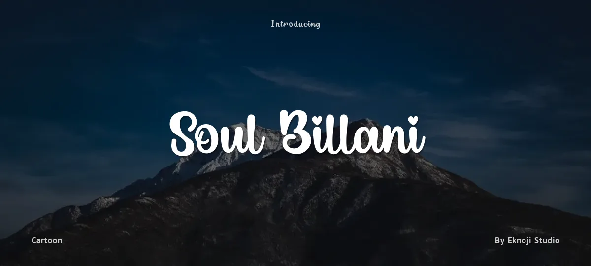 Soul Billani font preview