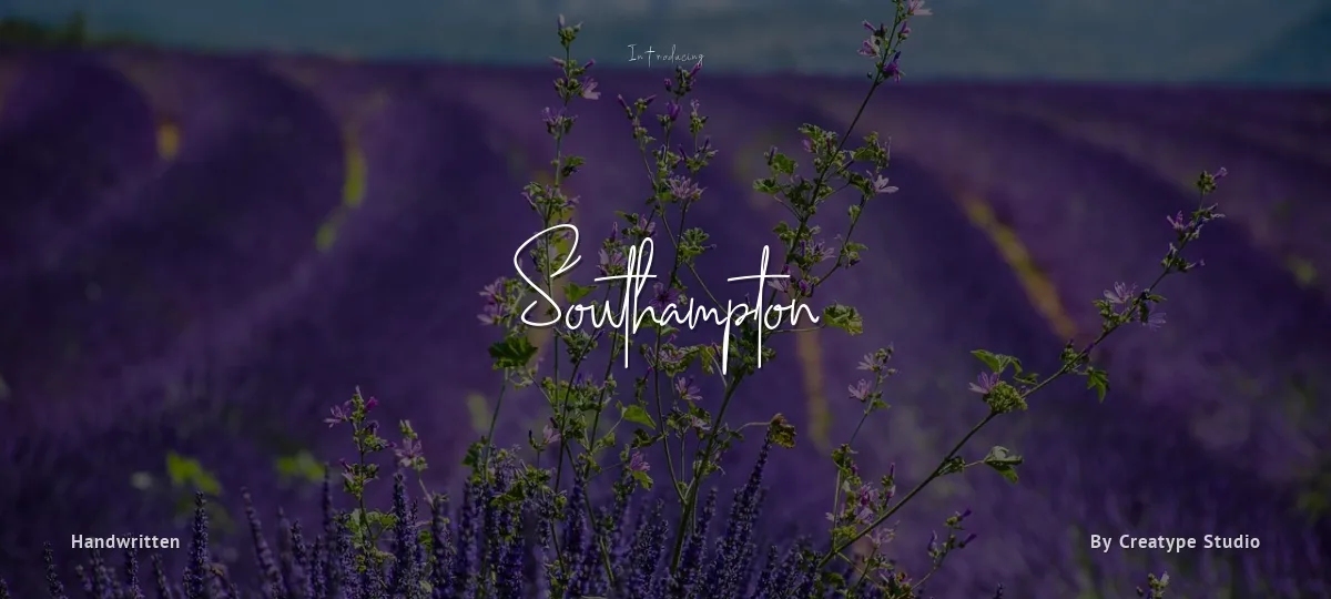 Southampton font preview