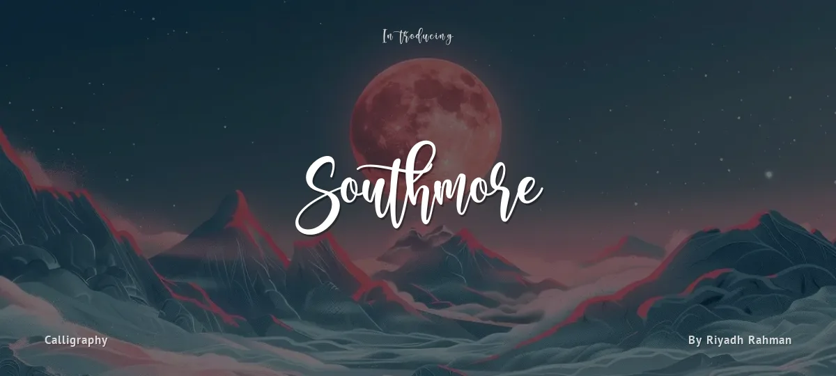 Southmore font preview