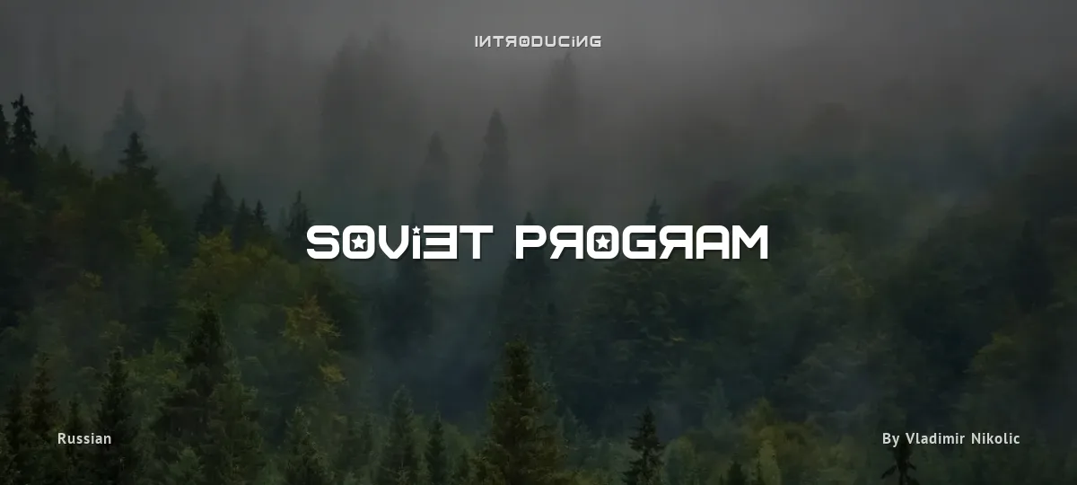 Soviet Program font preview