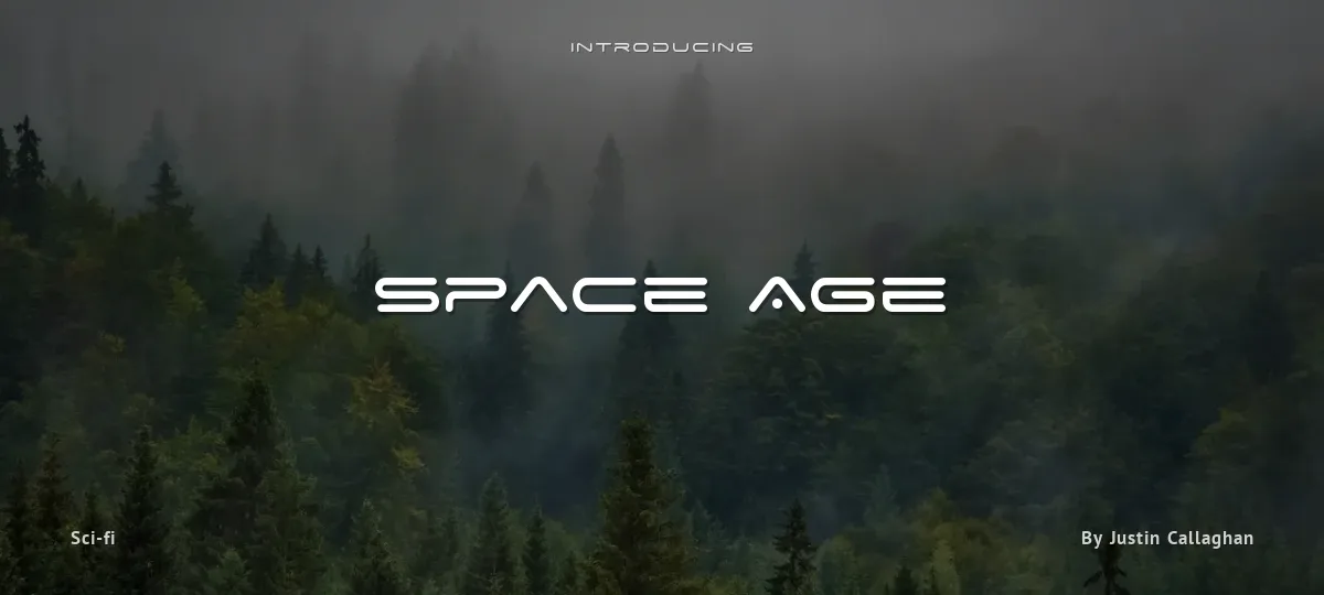 Space Age font preview