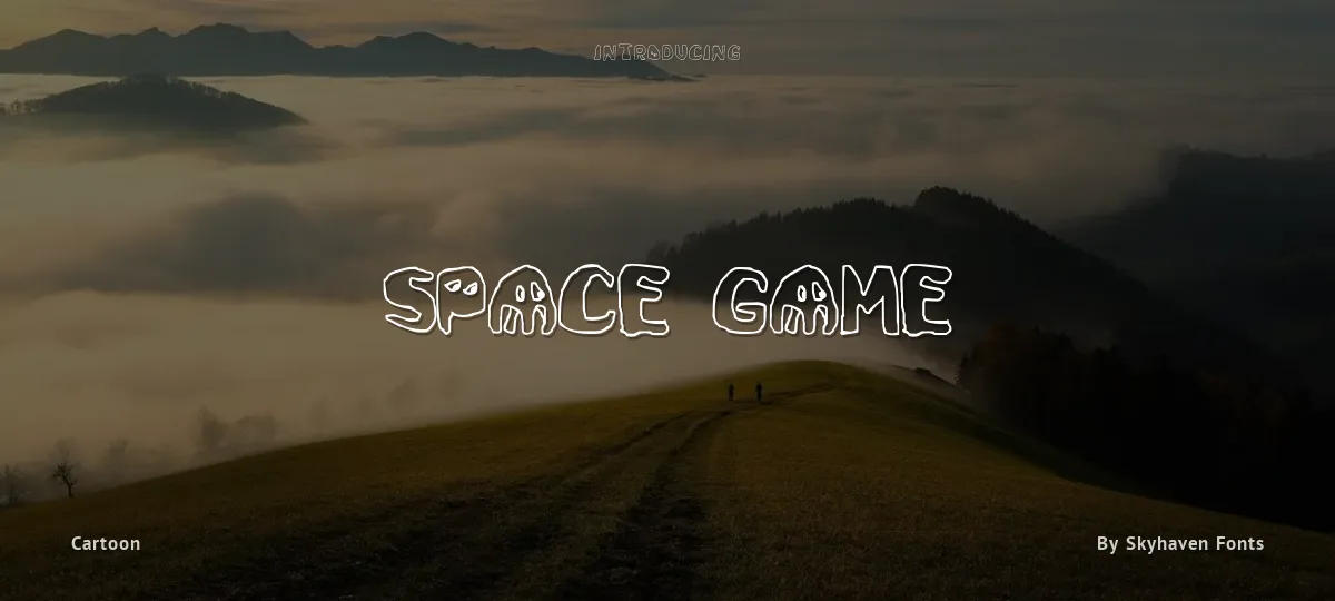 Space Game font preview