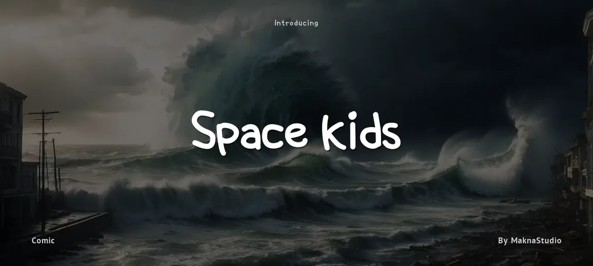 Space kids font preview