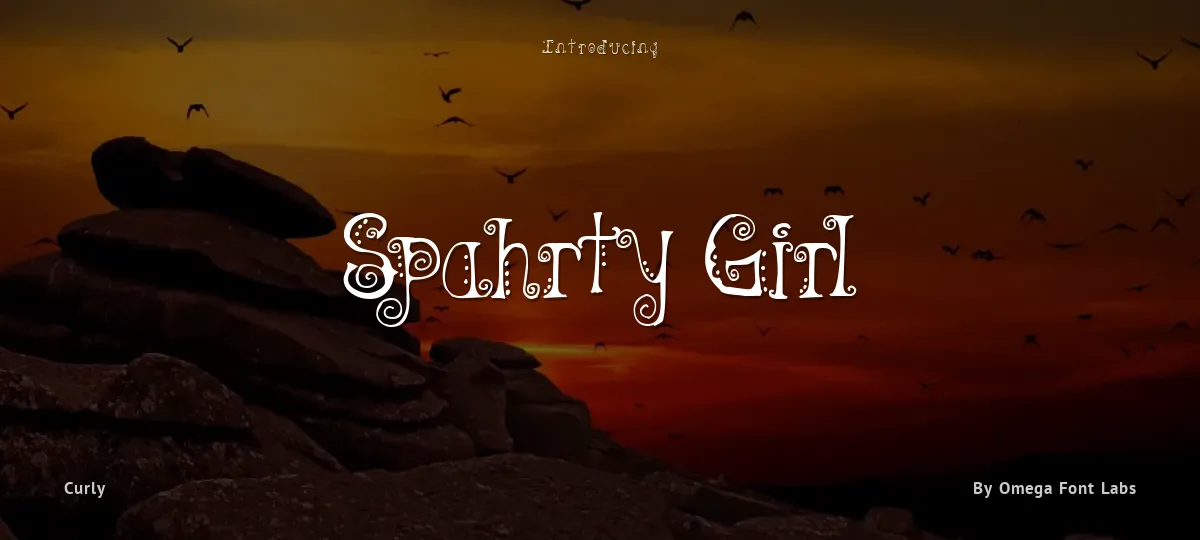 Spahrty Girl font preview