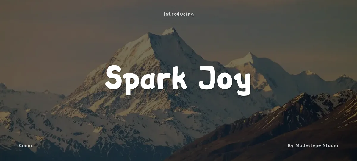 Spark Joy font preview