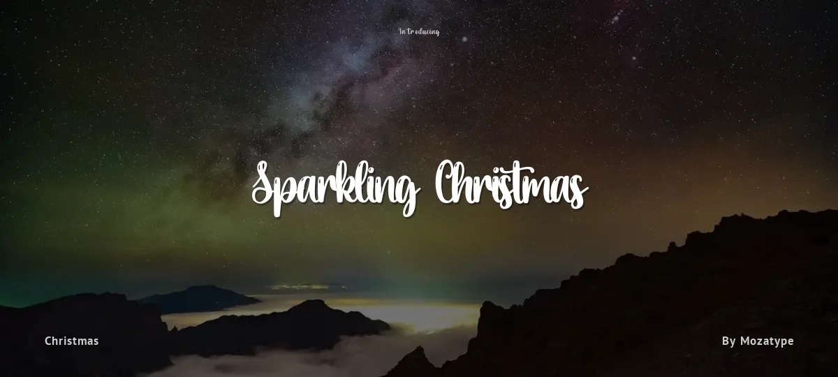 Sparkling Christmas font preview
