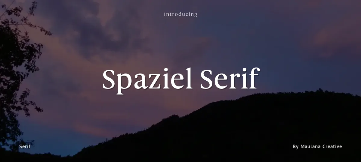 Spaziel Serif font preview
