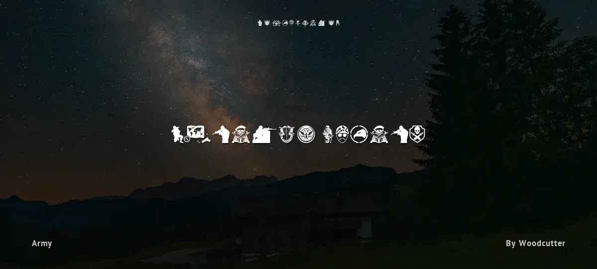 Special Forces font preview