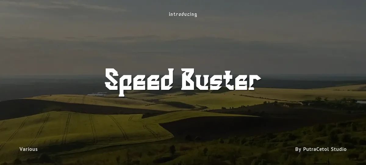 Speed Buster font preview