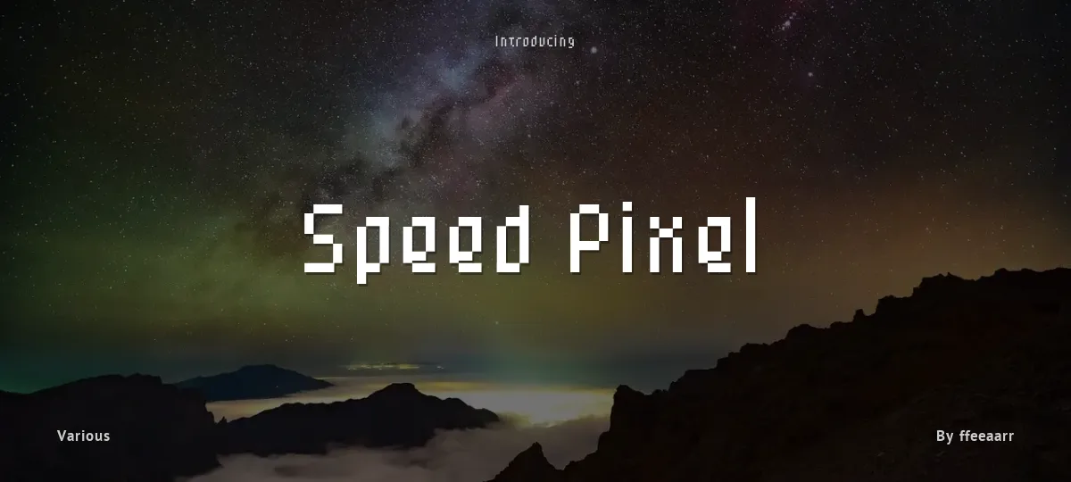 Speed Pixel font preview