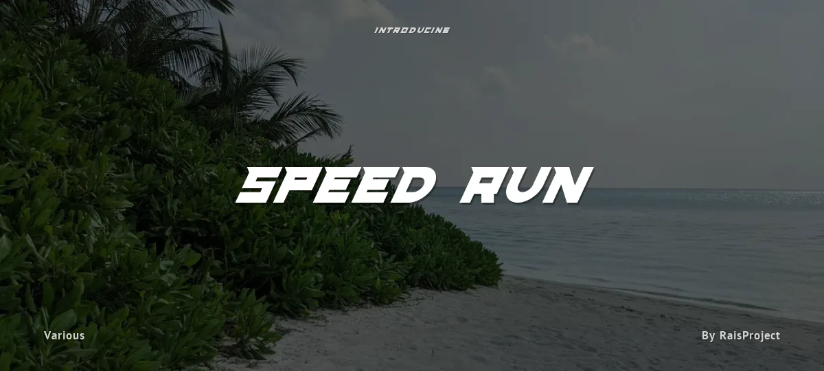 Speed Run font preview