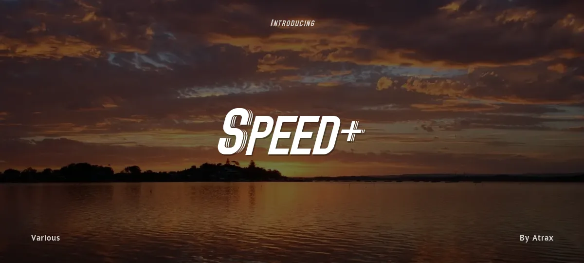 Speed+ font preview