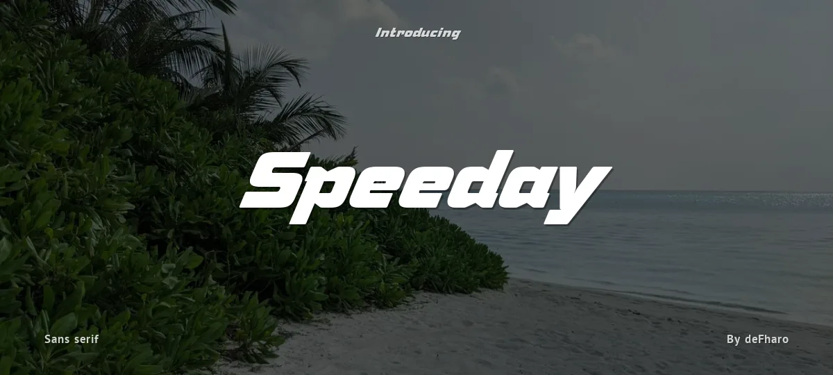 Speeday font preview
