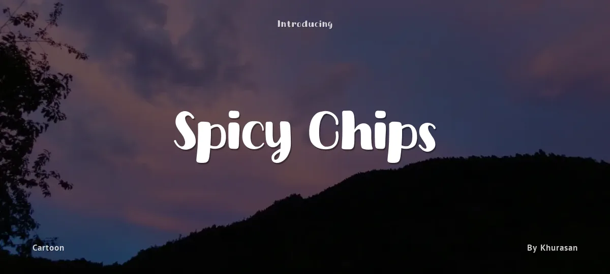 Spicy Chips font preview