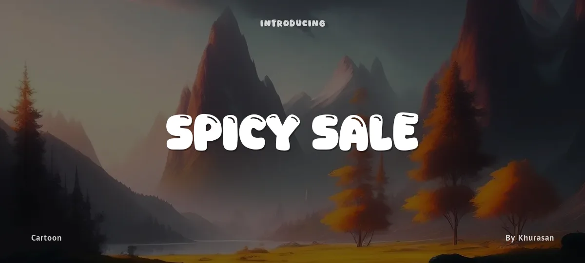 Spicy Sale font preview