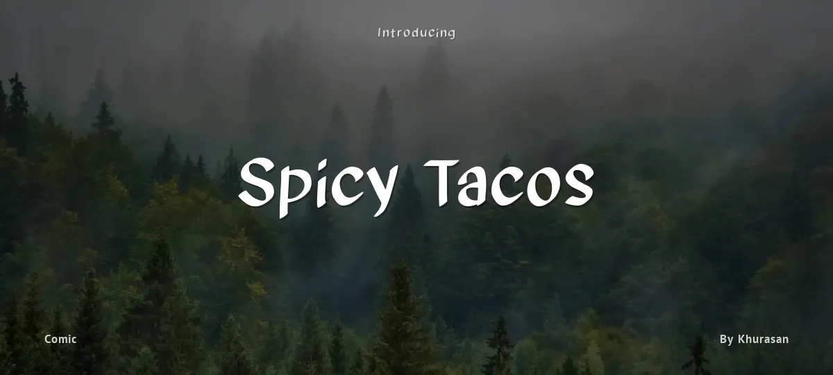 Spicy Tacos font preview