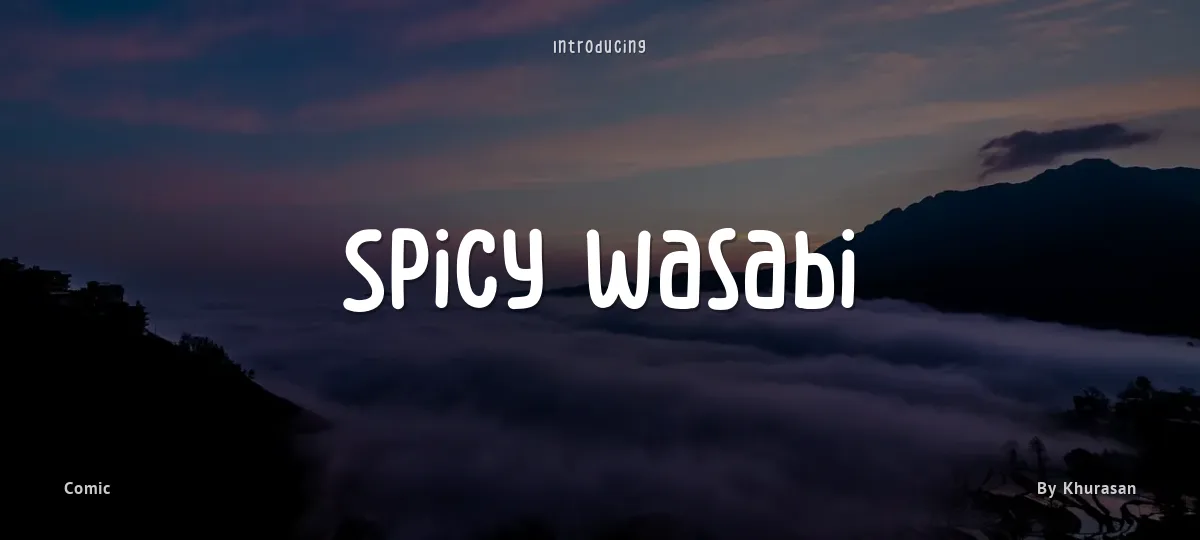 Spicy Wasabi font preview