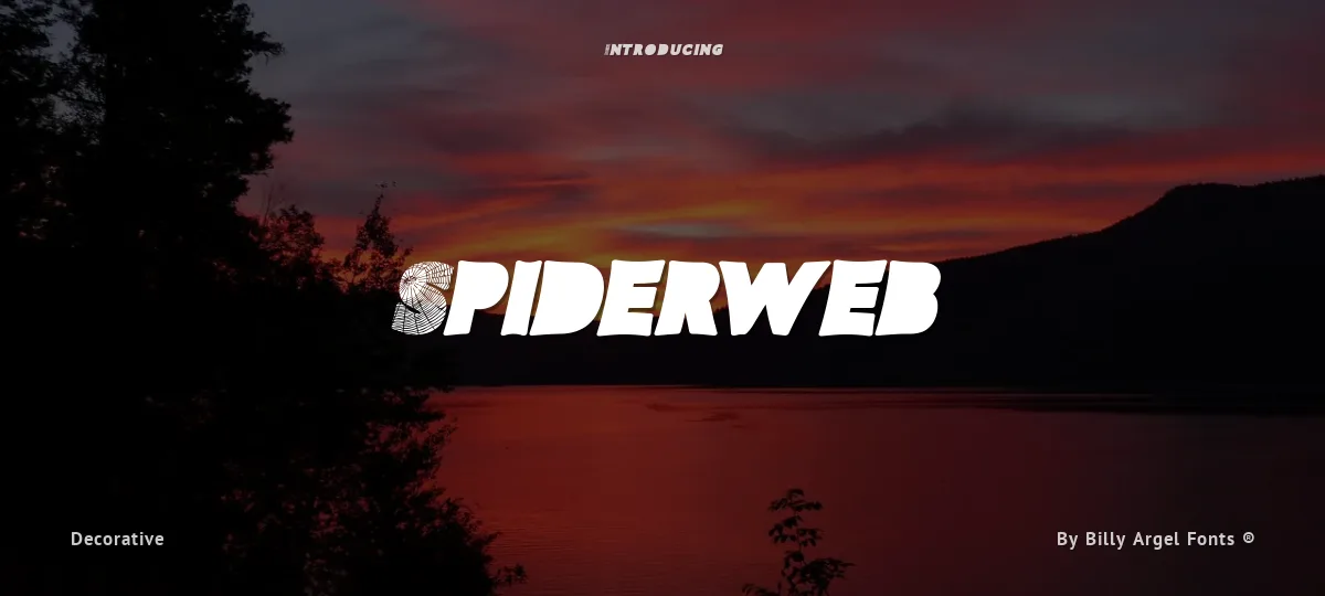 Spiderweb font preview