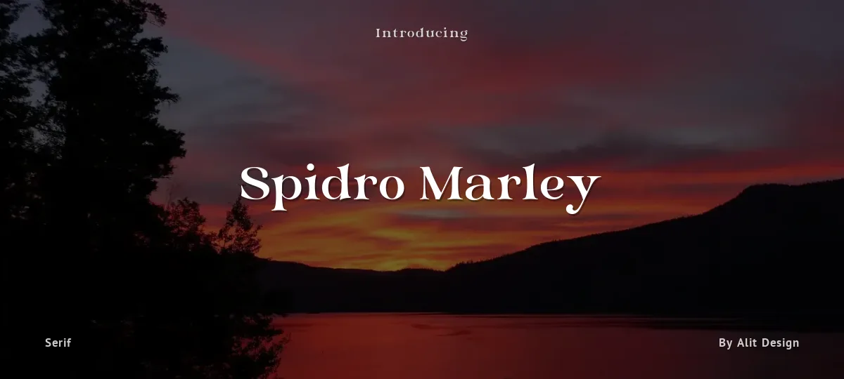 Spidro Marley font preview