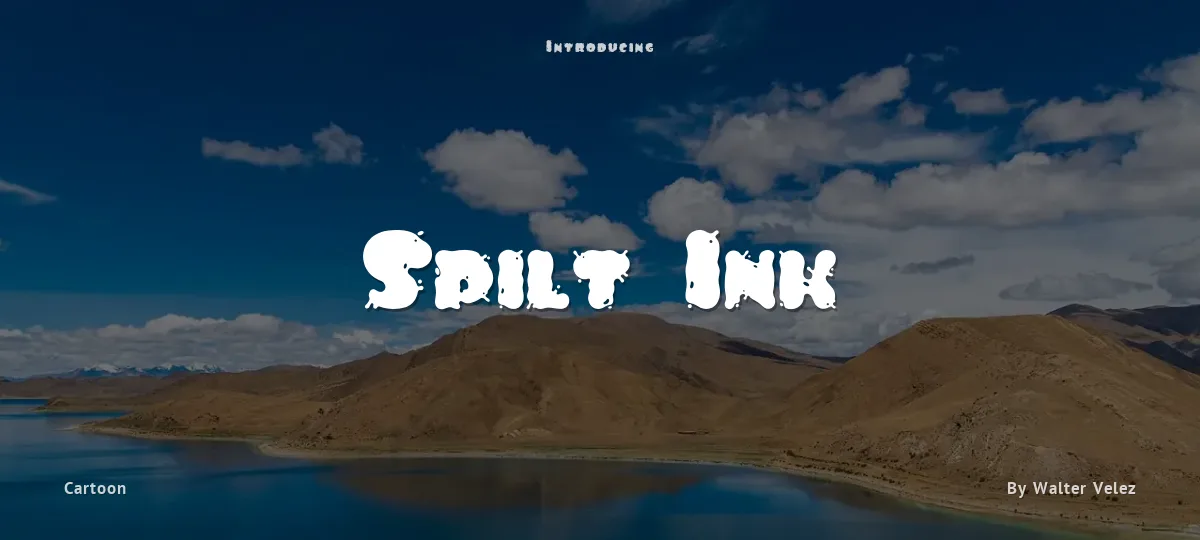 Spilt Ink font preview